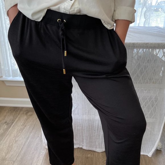 Life Worx By Gloria Vanderbilt Pants Black Joggers - Picture 1 of 15